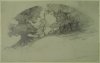 1914 ca. - Studio per ventaglio con il castello di Torre Alfina